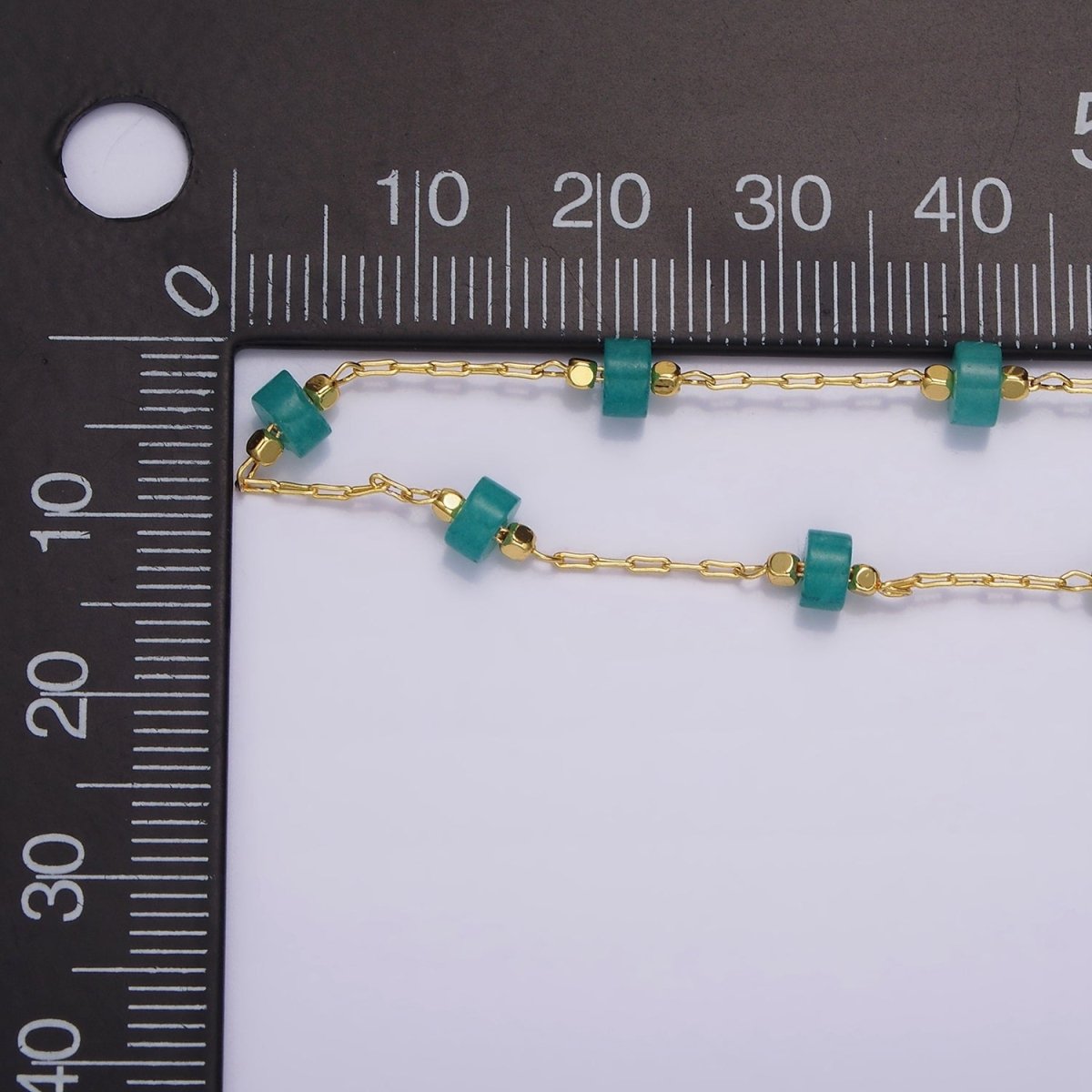 14K Gold Filled Turquoise, Rose Quartz Cylinder Paperclip Unfinished Chain For Jewelry Making | ROLL-1419 ROLL-1420 Clearance Pricing