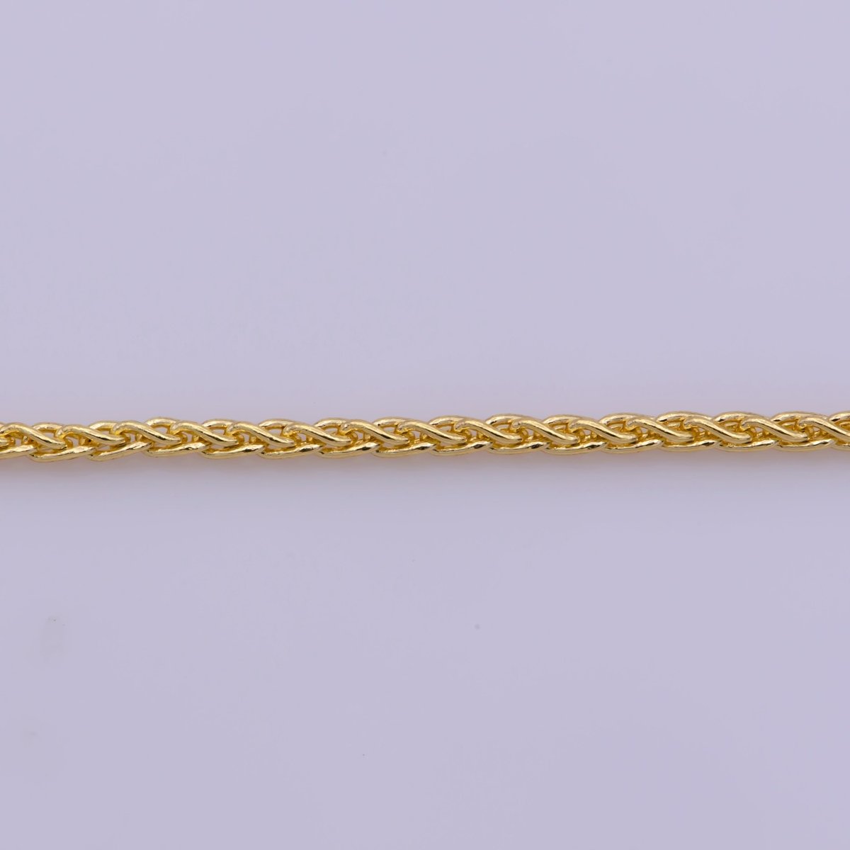 16K Gold Filled 1.3mm Dainty Foxtail Wheat 17.5 Inch Layering Chain Necklace | WA-379 Clearance Pricing