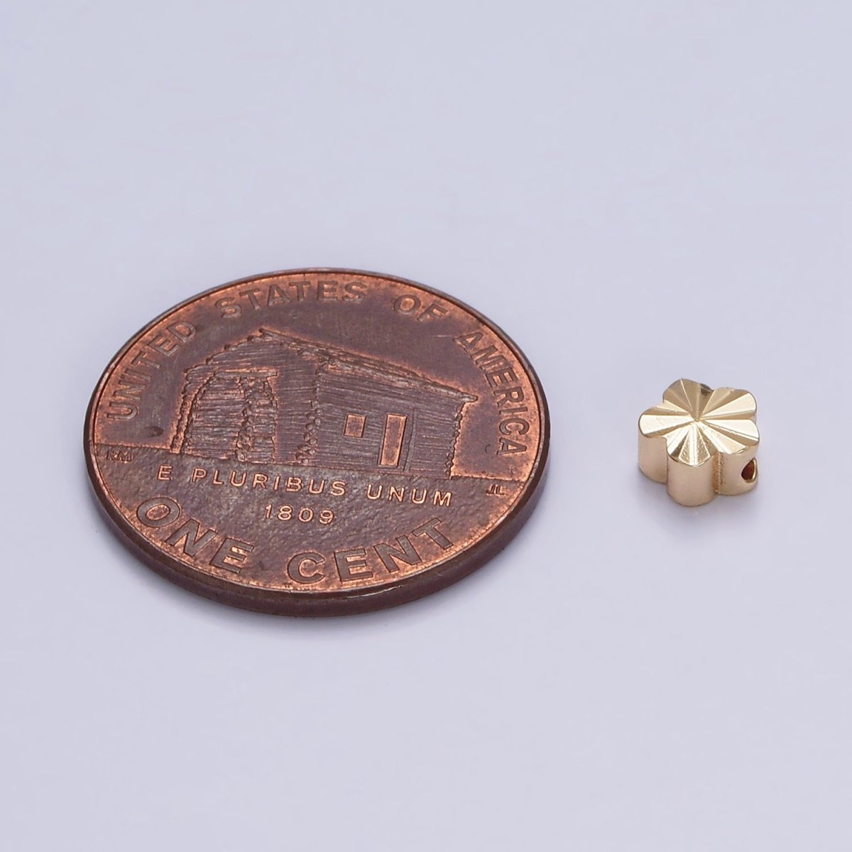 16K Gold Filled 5mm Sunburst Flower Bead | B-839