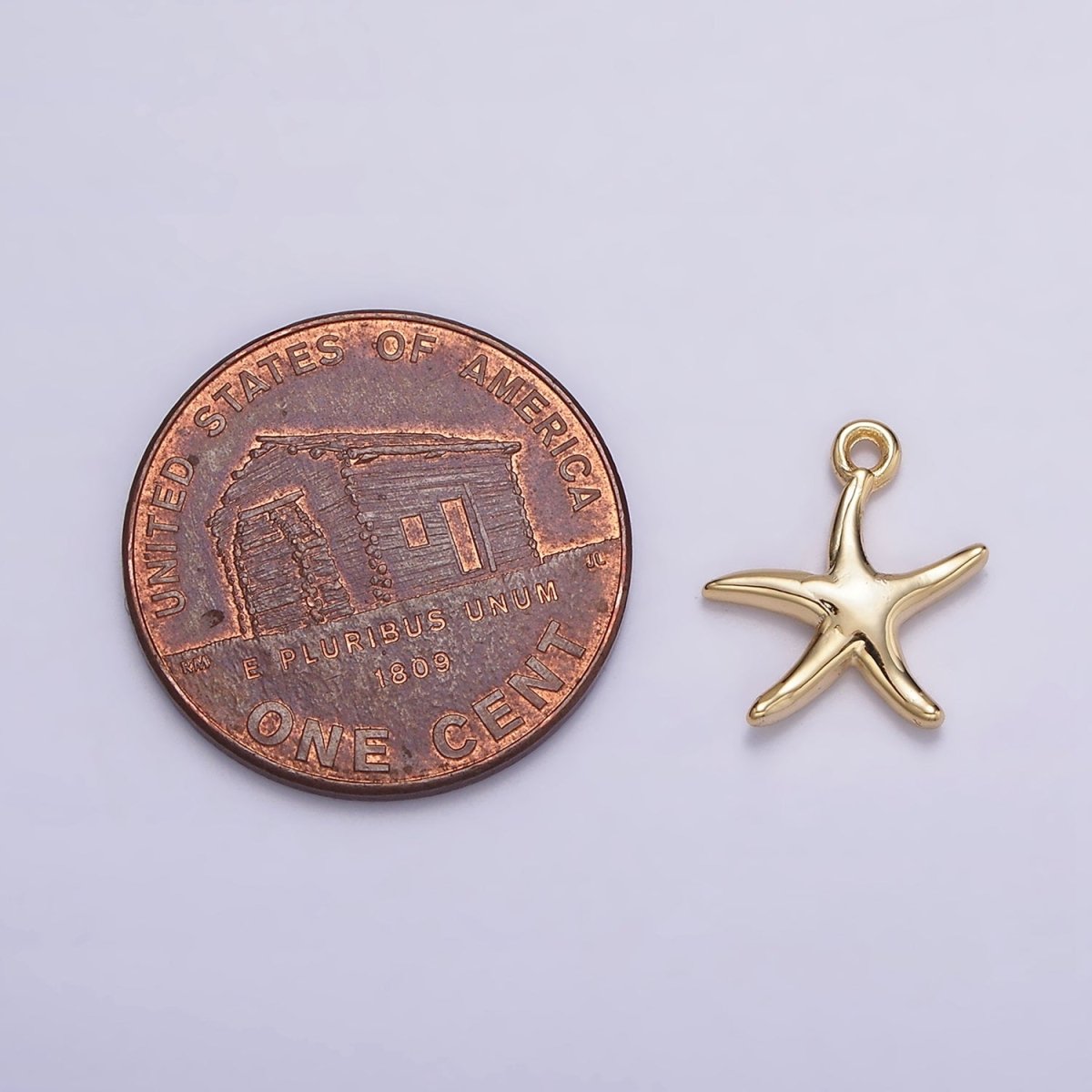 16K Gold Filled Mini Minimalist Star Fish Ocean Animal Add-On Charm | N-954