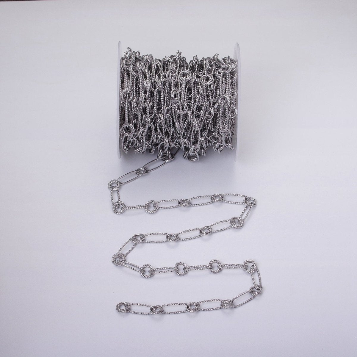 16K Gold Filled Twisted Paperclip Double Rolo Link Unique Unfinished Chain by Yard in Gold & Silver | ROLL-1219 ROLL-1220 Clearance Pricing