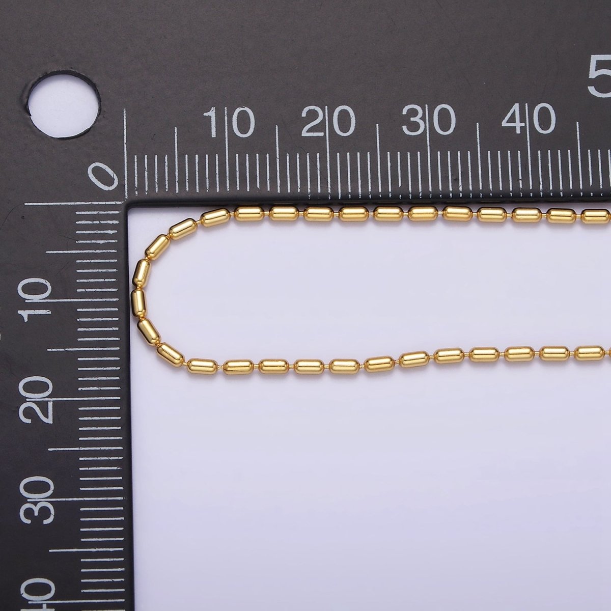 16K Gold Vermeil S925 1.5mm Dainty Tube 15.5 Inch Choker Chain Necklace | WA-1981 Clearance Pricing