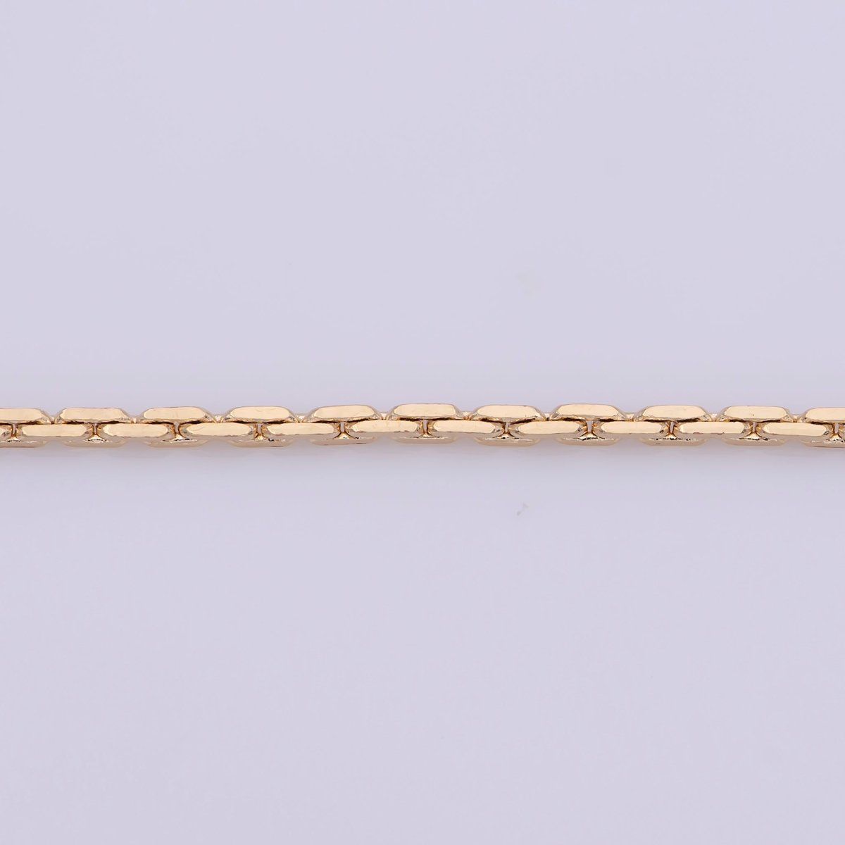 17.5 inch Boston Link Chain Necklace, 18K Gold Plated Finished Chain For Jewelry Necklace Making, Dainty 1.5mm Cable Necklace w/Lobster Clasps | CN-386 Clearance Pricing