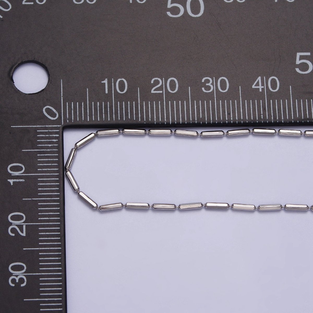 17.75 Inch Tube Chain Silver Dainty Tube Cable Link Necklace Ready to Wear for Jewelry Making w/ Clasp for Jewelry Making Supply | WA-1593 Clearance Pricing