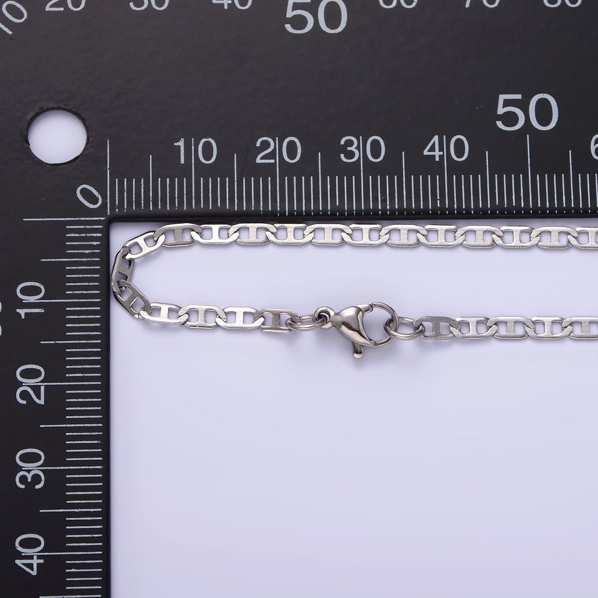 18.3 inch Stainless Steel Flat Mariner Chain For Wholesale Chains And Jewelry Making Supplies Findings | WA-2099 Clearance Pricing