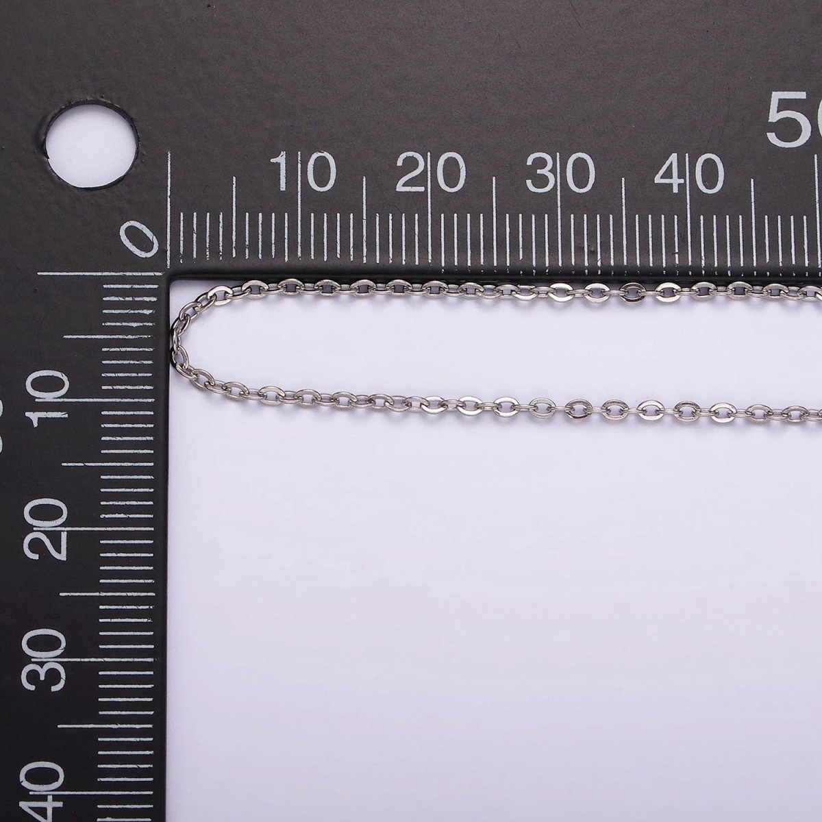 18inch Cable Chain Necklace Silver Dainty Cable Link Chain Necklaces Stainless Steel | WA-2393