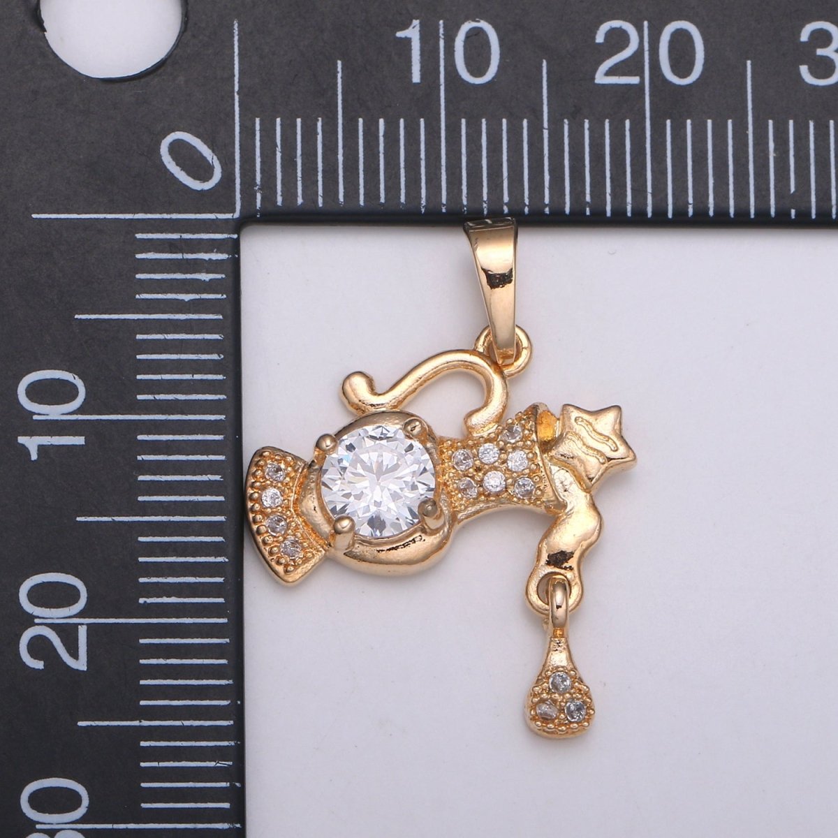 18k Gold Filled 25x18mm Aquarius -Zodiac Horoscope Sign Constellation Charm - Celestial Astrology Medallion Pendant for Necklace J-272