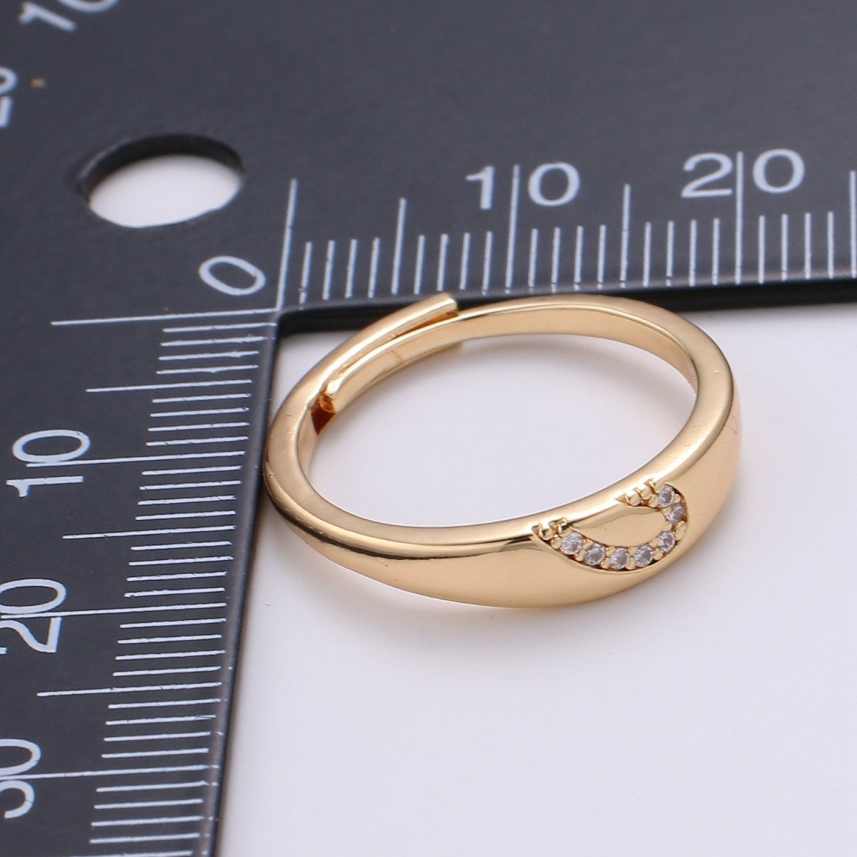18K Gold Filled Heart Adjustable Ring - R309