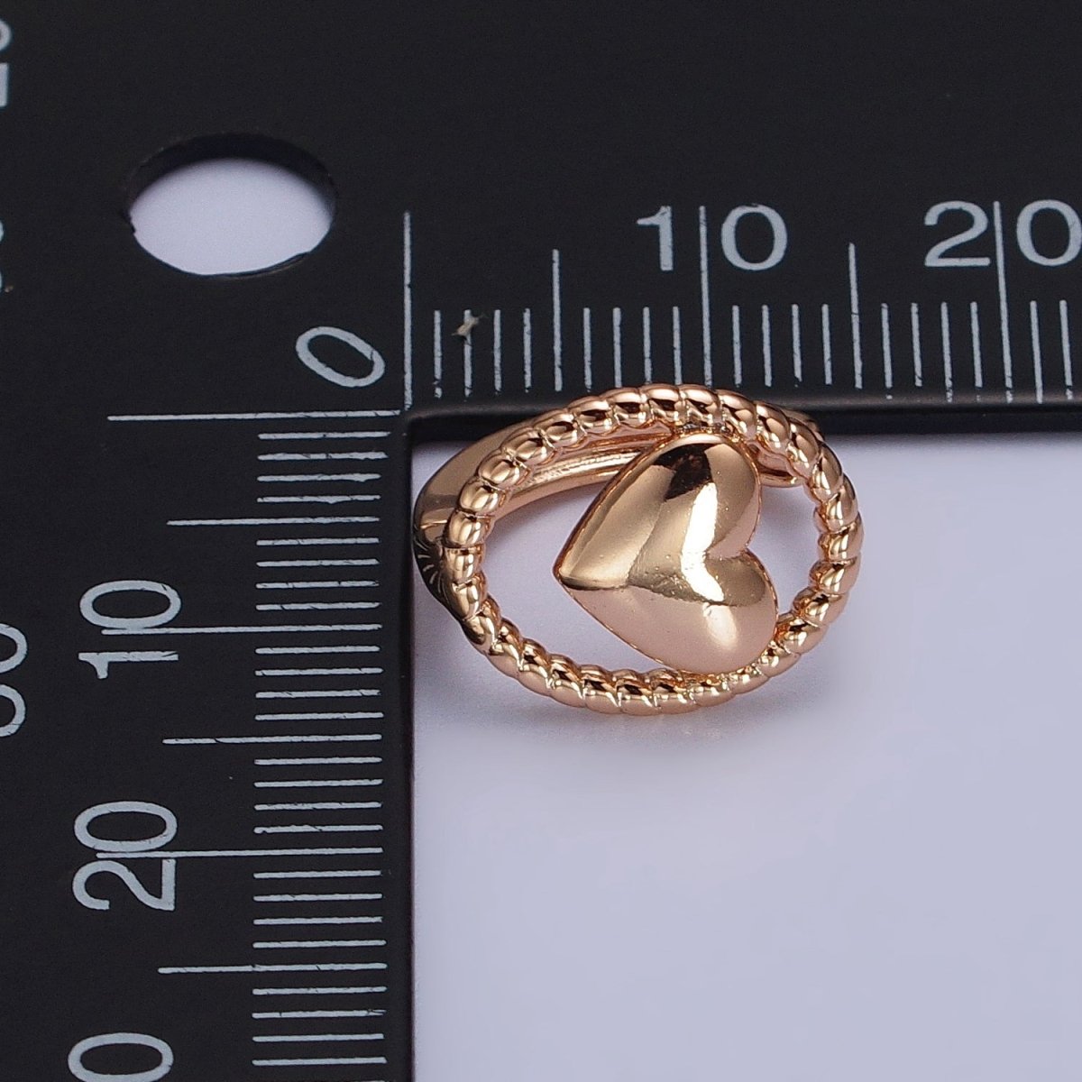 18K Gold Filled Heart Huggie Earring for Minimalist Jewelry AB1024