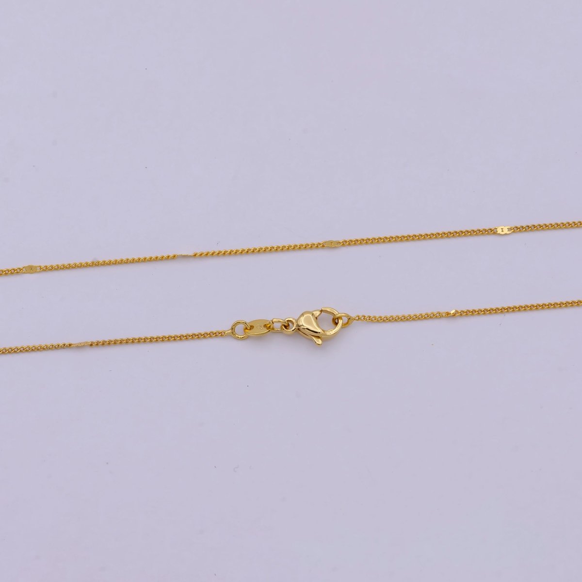 18k Gold Filled Layering Necklace - Simple Chain Necklace - Curb Chain Necklace - Minimalist Jewelry | WA-539 Clearance Pricing