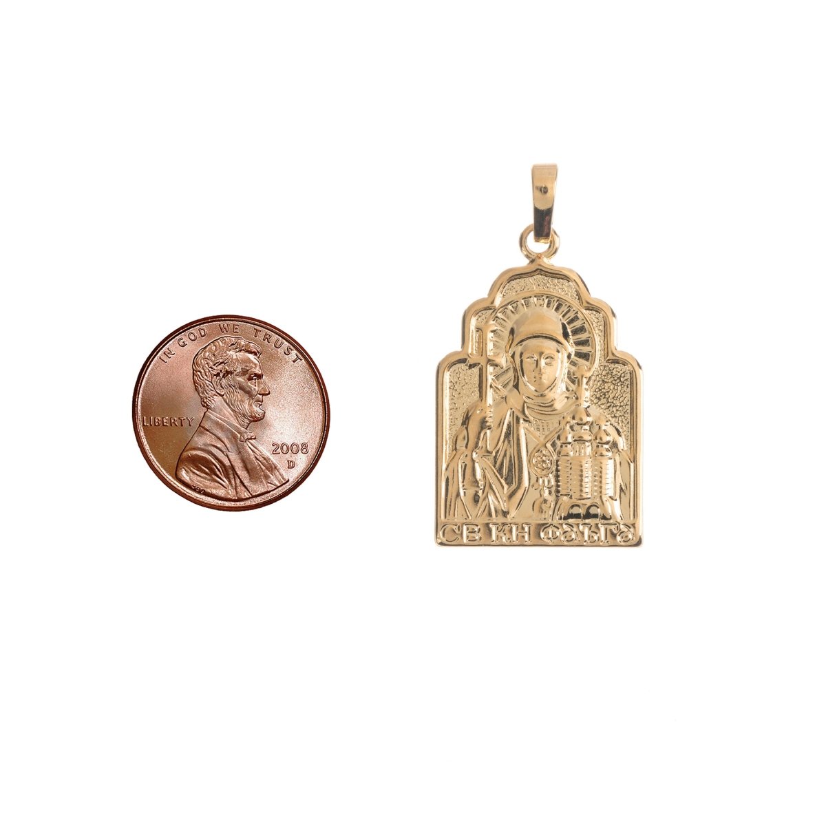 18K Gold Filled Nossa Senhora Aparecida , Golden Cross, Church Symbol Charm DIY Gifts, Bails Findings for Earring Necklace Pendant Jewelry Making Supplies H-762