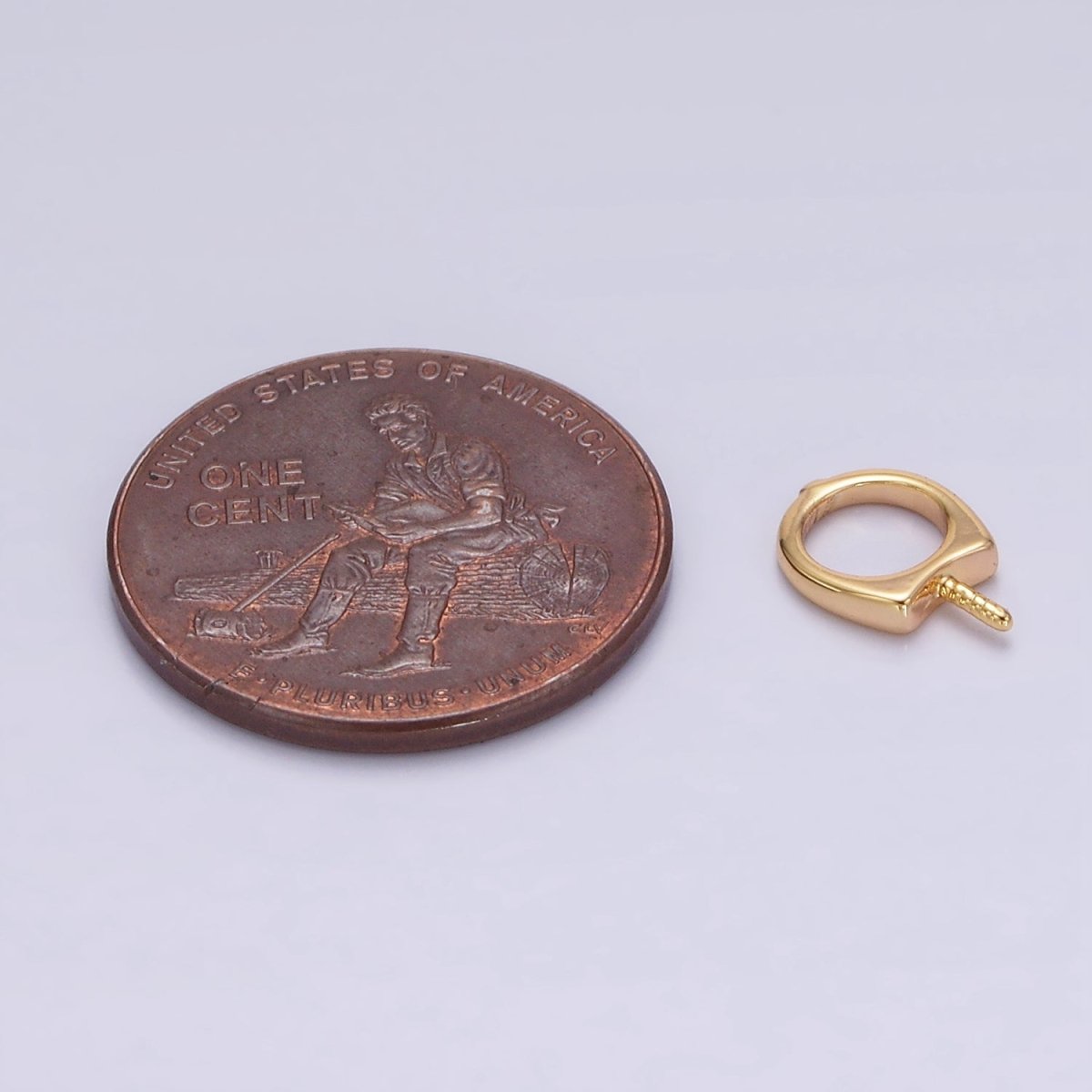 18k Gold Filled Round Plain Peg Bail Hold for Half Drill Pearl and Bead Bail Charm Jewelry Findings Supplies | Z-488