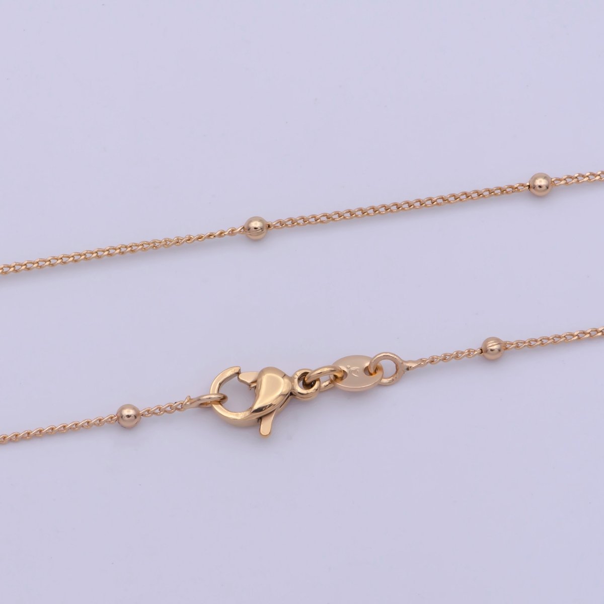 18K Gold Filled Satellite Chain, 0.9mm Gold Ball Chain 18 Inches Ready To Wear Necklace w/ Lobster Clasps | WA-477 Clearance Pricing