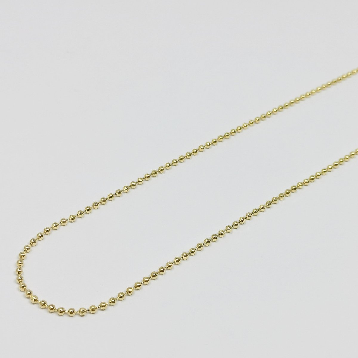 1.8mm Ball Beads, Gold Chain By Yard, Round Beads Chain For DIY Jewelry Making Craft, Necklace Bracelet Anklet Supply Component | ROLL-364 Clearance Pricing