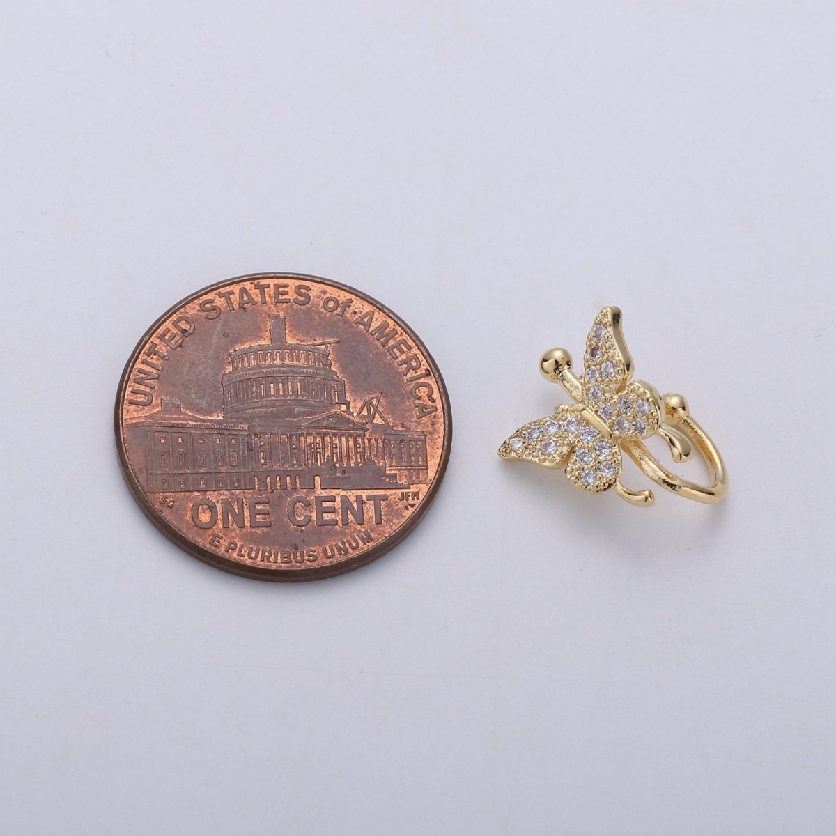 1x Butterfly Ear Cuff Ear Wraps - Butterfly Jewelry - Fake Pierced Earrings - Fake Piercing - Gifts For Teens -Teenage Girl Gift Idea, AI-117