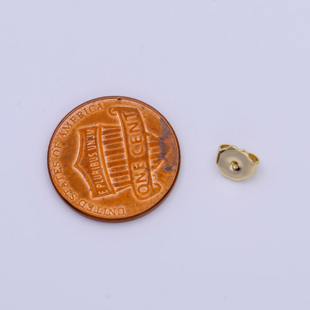 20 Pieces 6mm Gold Rounded Butterfly Earring Backings Jewelry Making Supply | SP-1559
