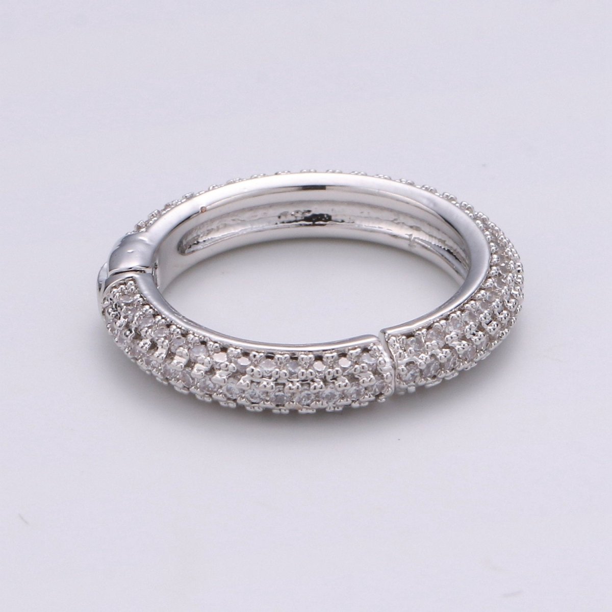 20mm Gold Micro Pave Spring Buckle Metal Snap Clasp Spring gate ring, Trigger Round Ring, Push Snap Hook for Jewelry Fashion Supply K-904 - K-907