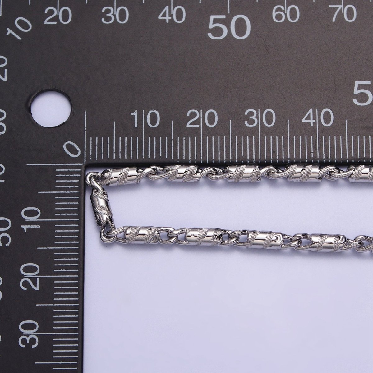 21.75 Inch Tube Chain Silver Dainty Tube Cable Link Necklace Ready to Wear for Jewelry Making w/ Clasp for Jewelry Making Supply | WA-1607 Clearance Pricing