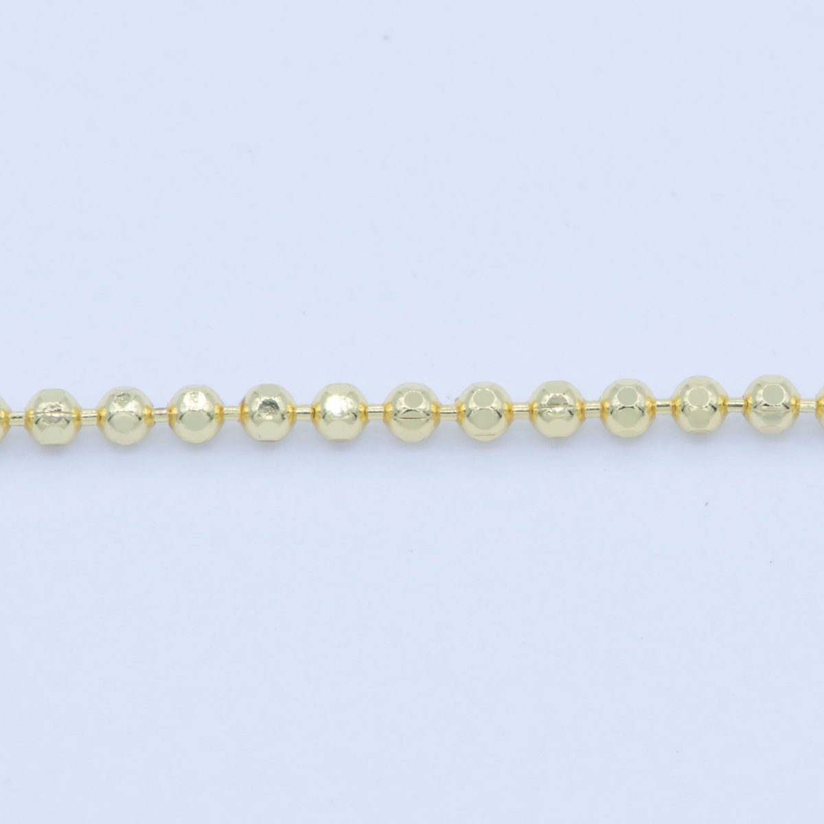 24K Gold Filled 1.5mm Round Beaded Chain 18 Inch Layering Necklace | WA-234