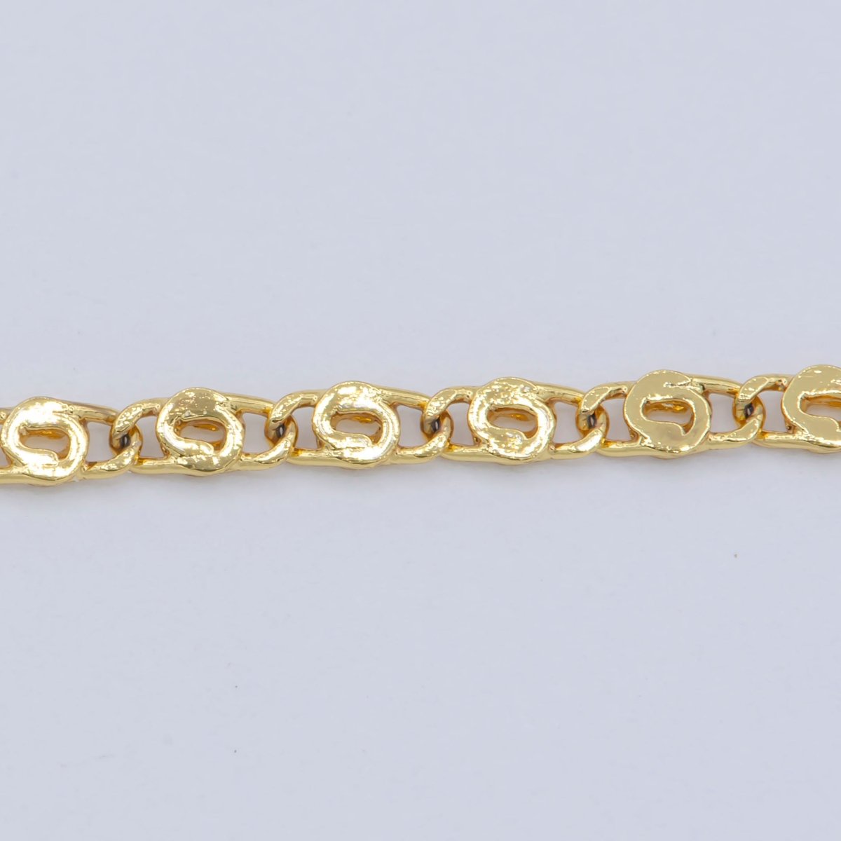 24K Gold Filled 1.8mm Scroll Unique Link 18 Inch Layering Chain Necklace | WA-197 Clearance Pricing