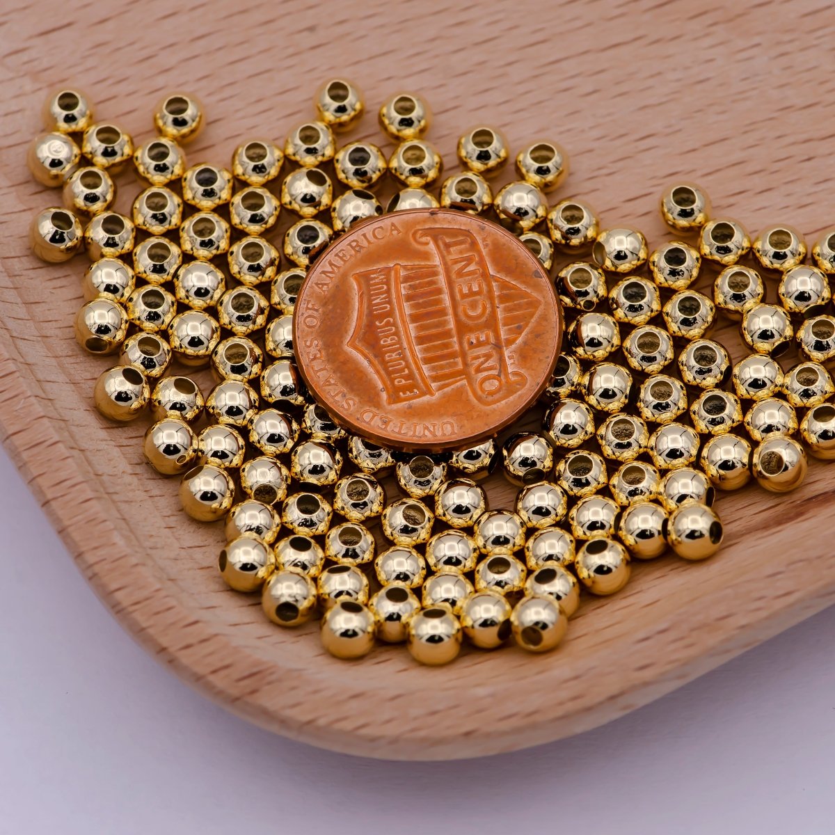 24K Gold Filled 2mm 2.5mm 3mm 4mm Crimp Cover Beads Supply Pack L-615~L-618