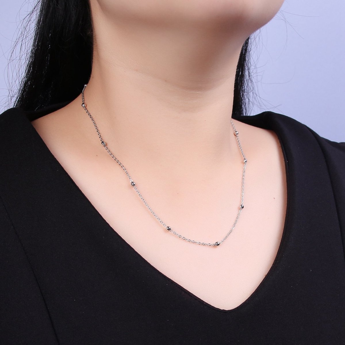 24K Gold Filled 3.4mm Satellite Cable Chain 18 Inch Layering Necklace w. Extender | WA-729 Clearance Pricing