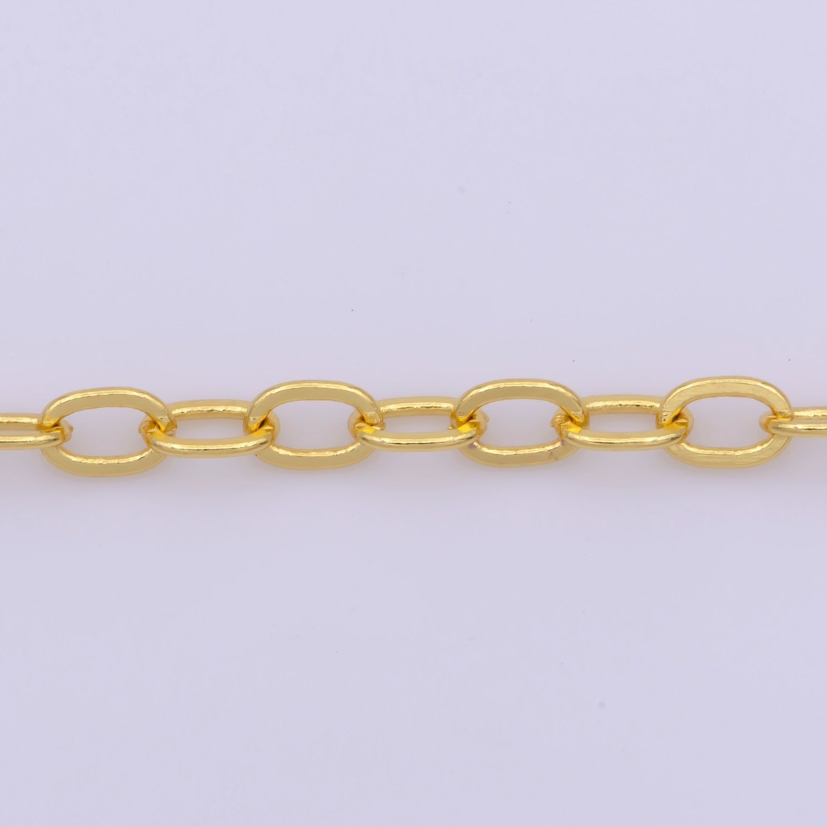 24K Gold Filled 4mm Cable 20 Inch Statement Chain Necklace w. Extender | WA-293 Clearance Pricing