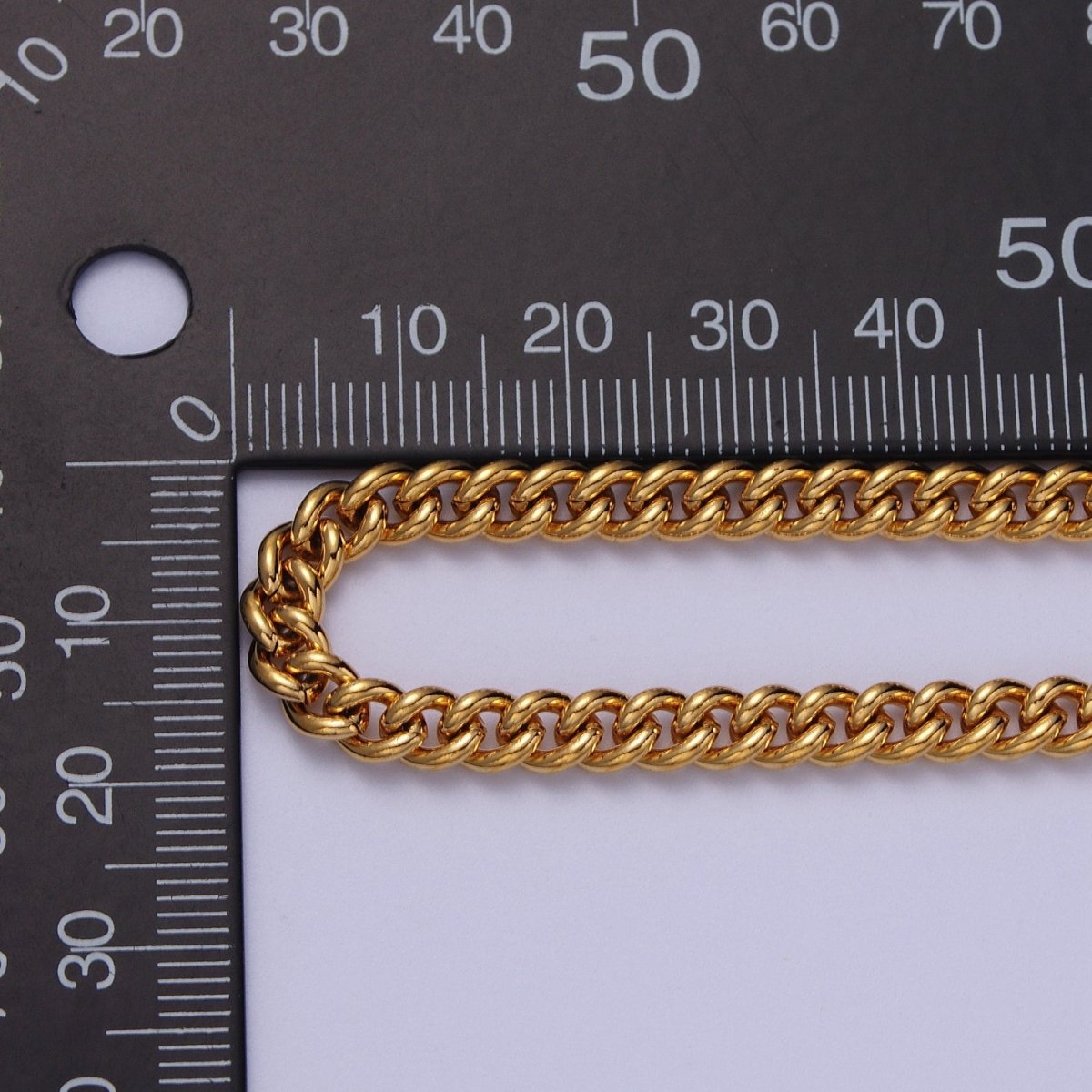 24K Gold Filled 5mm Width Curb Gold, Silver Unfinished Chain | ROLL-978, ROLL-979 Clearance Pricing