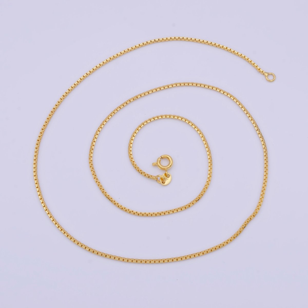 24k Gold Filled Box Chain Necklace Dainty Box Chain Necklace, 1mm Link Chain Necklace, Box Chain Ready to Wear Necklace | WA-1132 Clearance Pricing