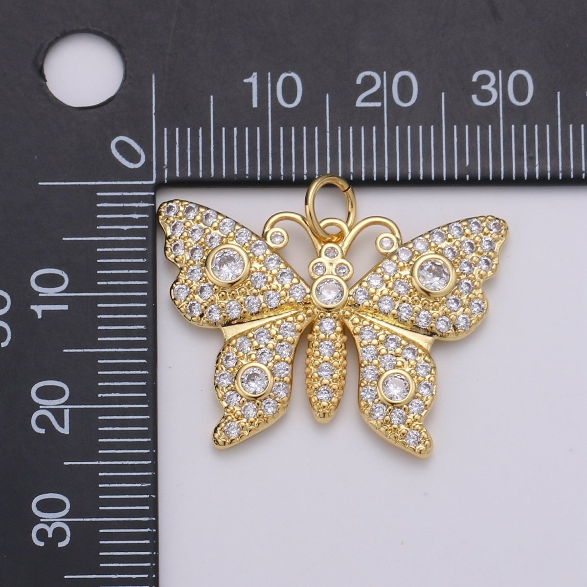 24K Gold Filled Butterfly Charm D-908