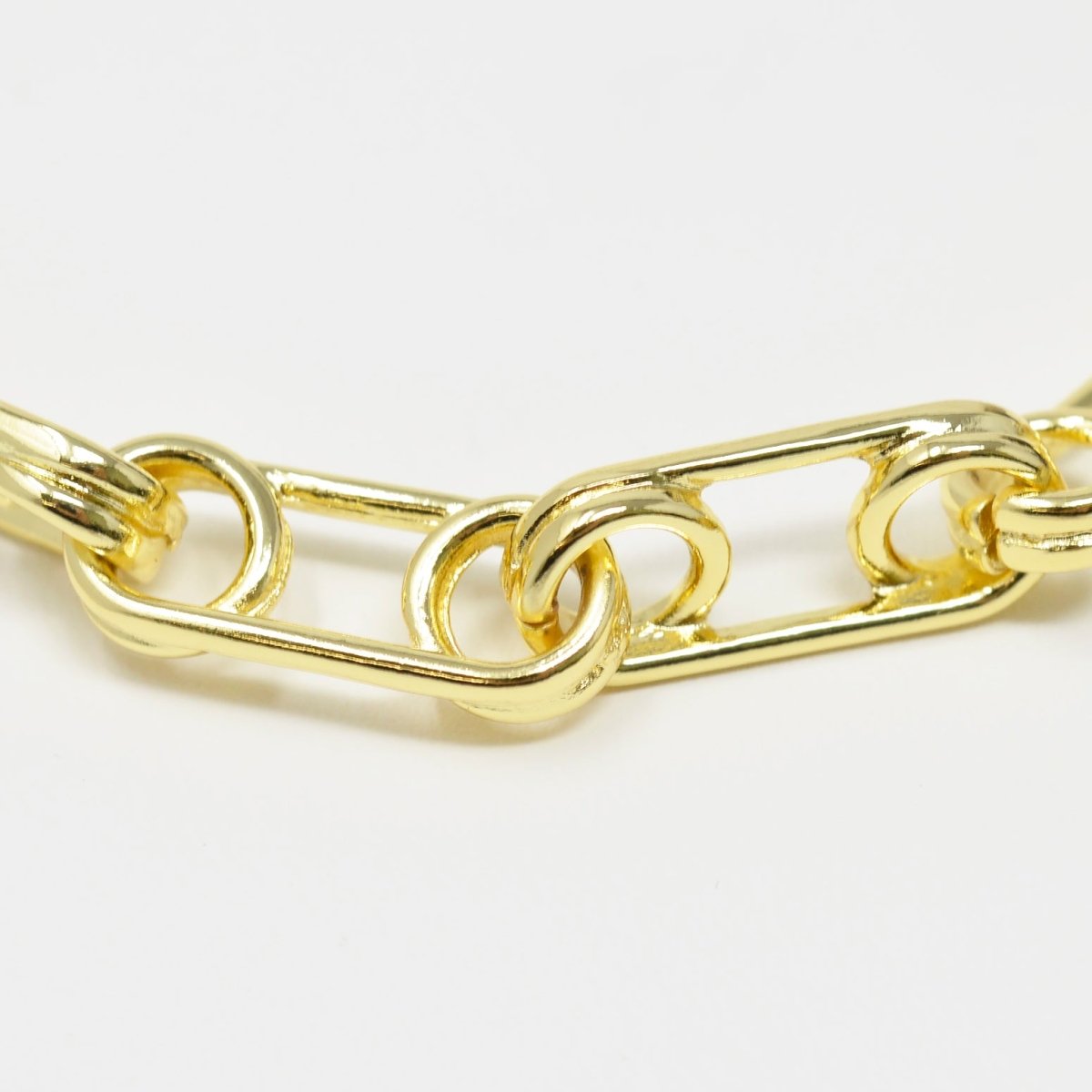 24K Gold Filled Chunky Unique Statement Roll Chain By Yard For Jewelry Making | ROLL-452 Clearance Pricing