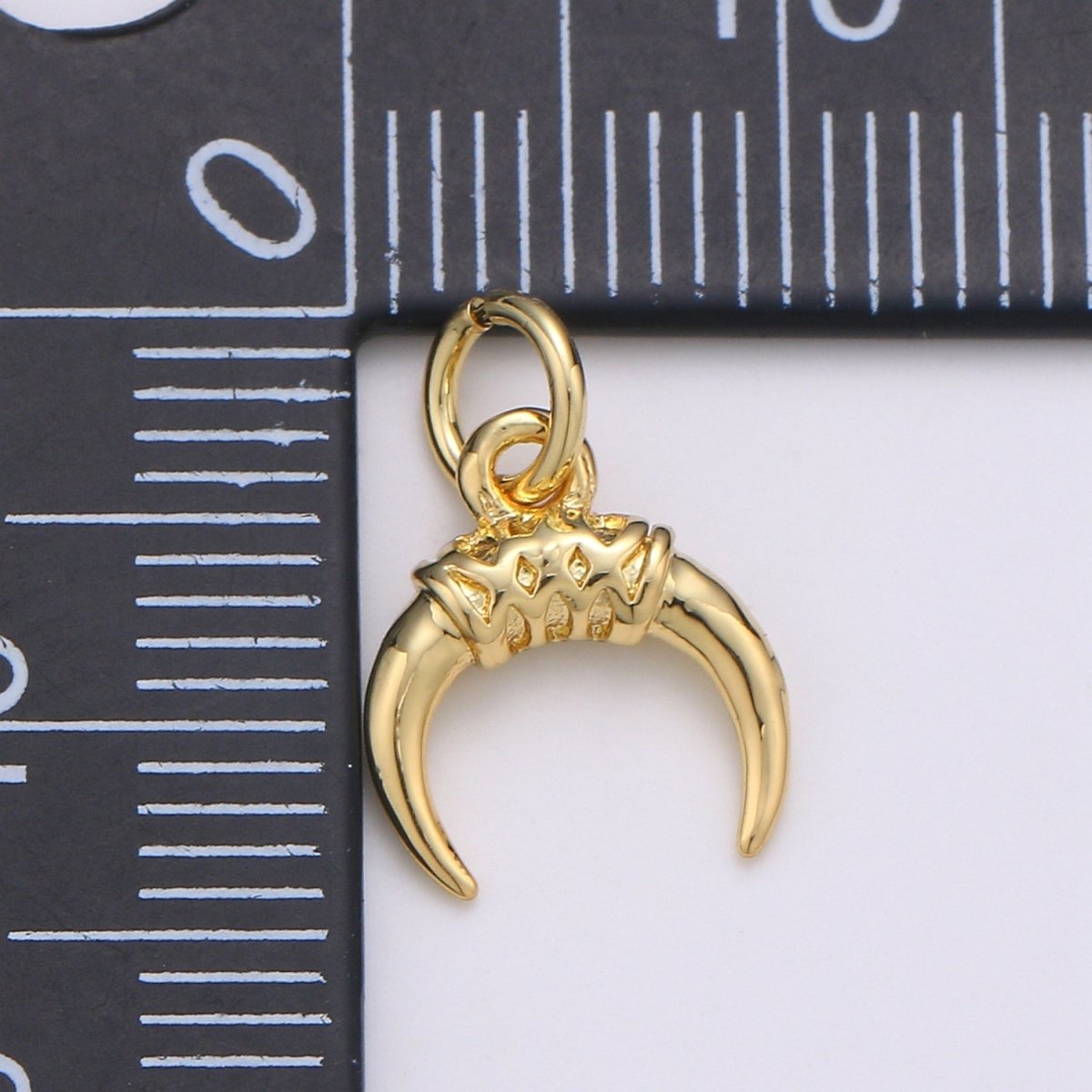 24K Gold Filled Cow Horn Charm E-069