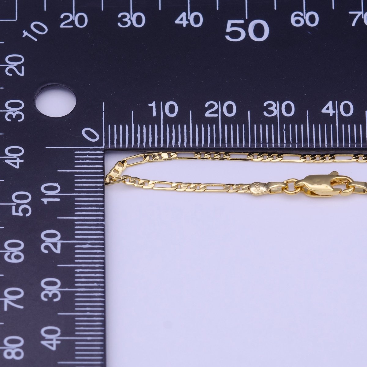 24K Gold Filled Dainty 1.8mm Figaro Chain 15.5 Inch Choker Necklace | WA-1455 Clearance Pricing