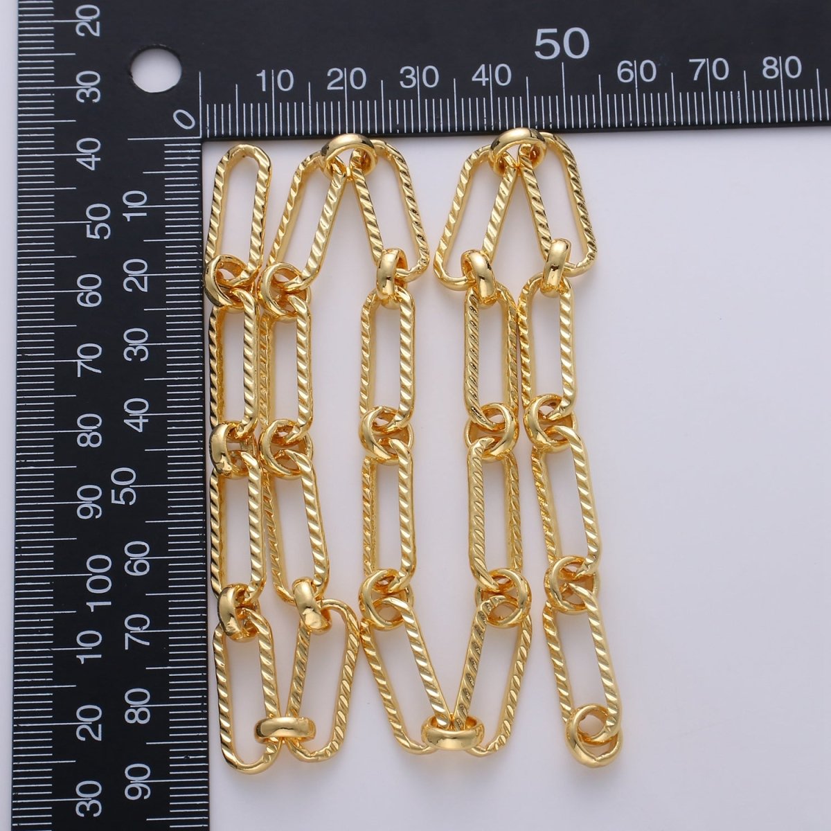 24K Gold Filled Figaro Chain by Yard, Long and short Fancy Chain, Wholesale bulk Roll Chain Jewelry Making 11x8mm | ROLL-234 Clearance Pricing