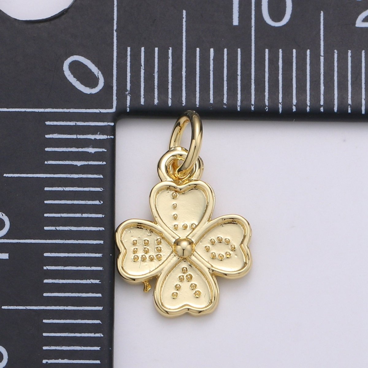 24K Gold Filled Four Clover Charm E-021
