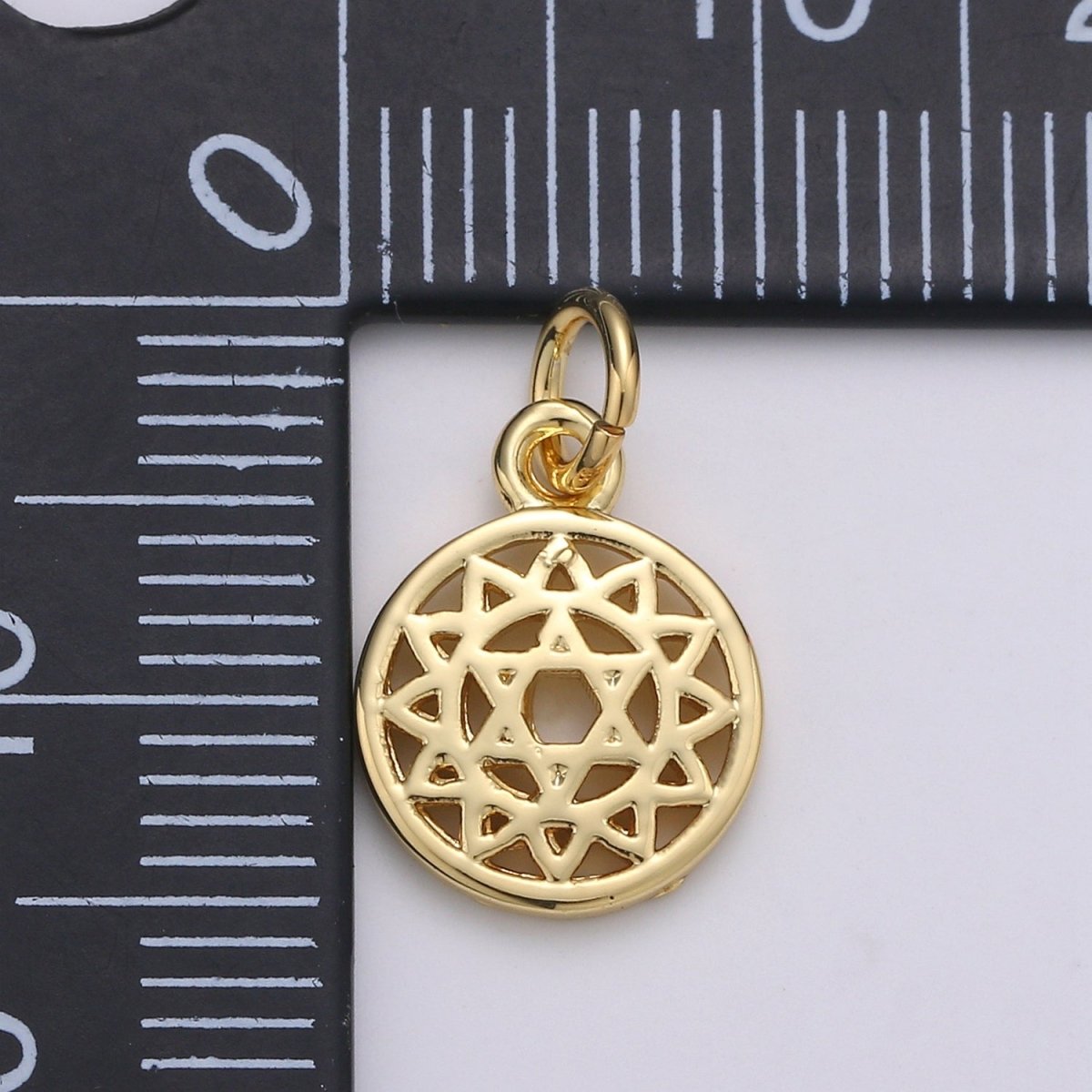 24K Gold Filled Geometry Charm D-917