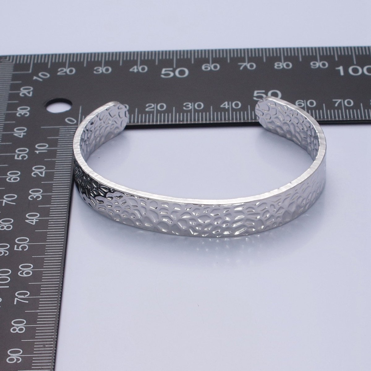 24K Gold Filled Hammered Bangle Bracelet in Gold & Silver | WA-986 Clearance Pricing