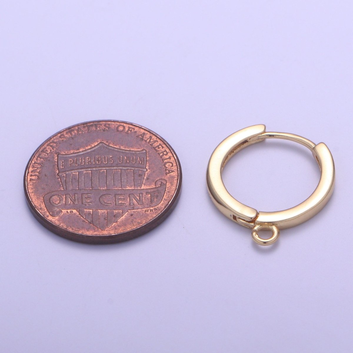 24K Gold Filled Huggies Open Loop Earrings L-226