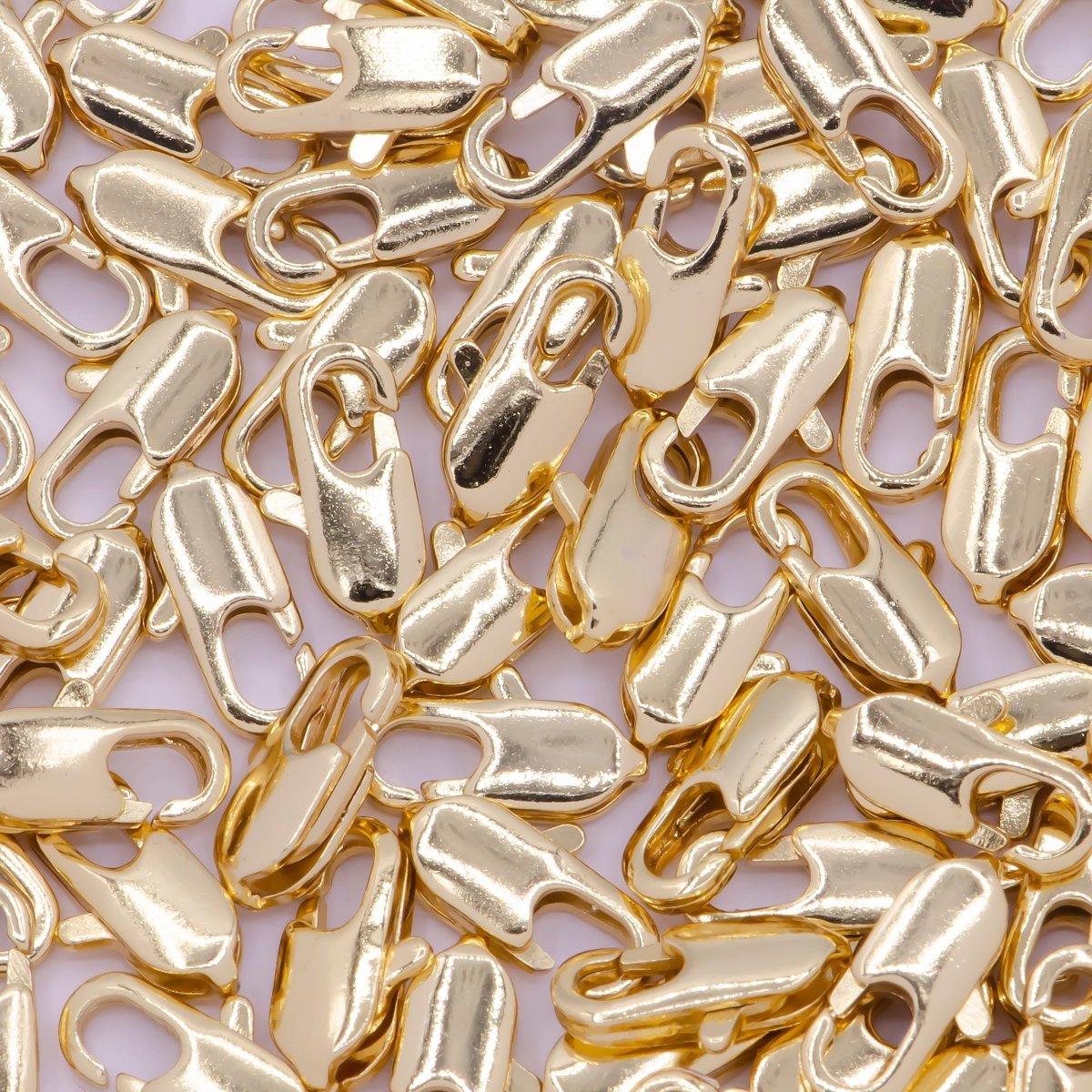 24K Gold Filled Rectangular 10.3mm x 5.3mm Lobster Clasps Closure Supply L-845