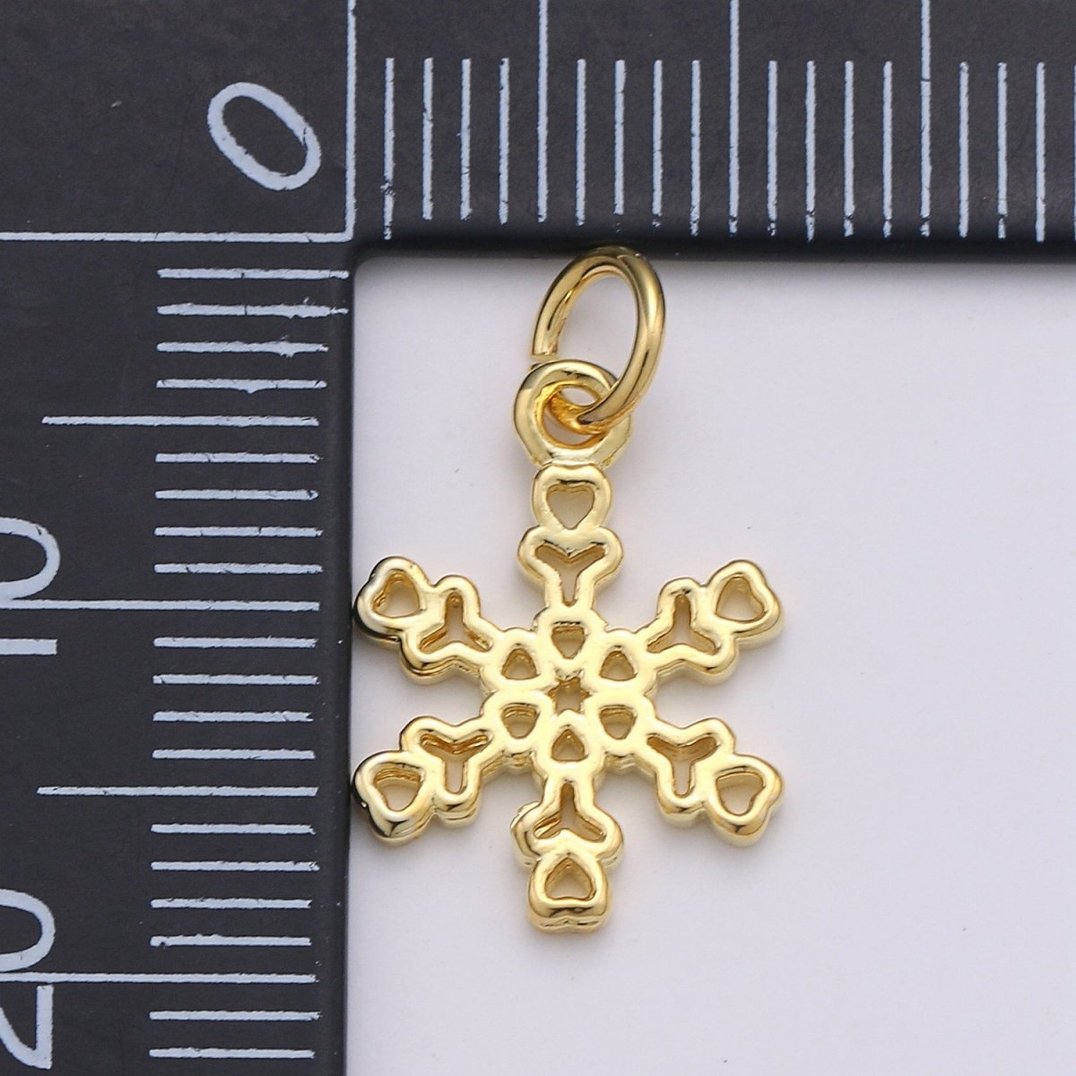 24K Gold Filled Snowflake Charm E-015