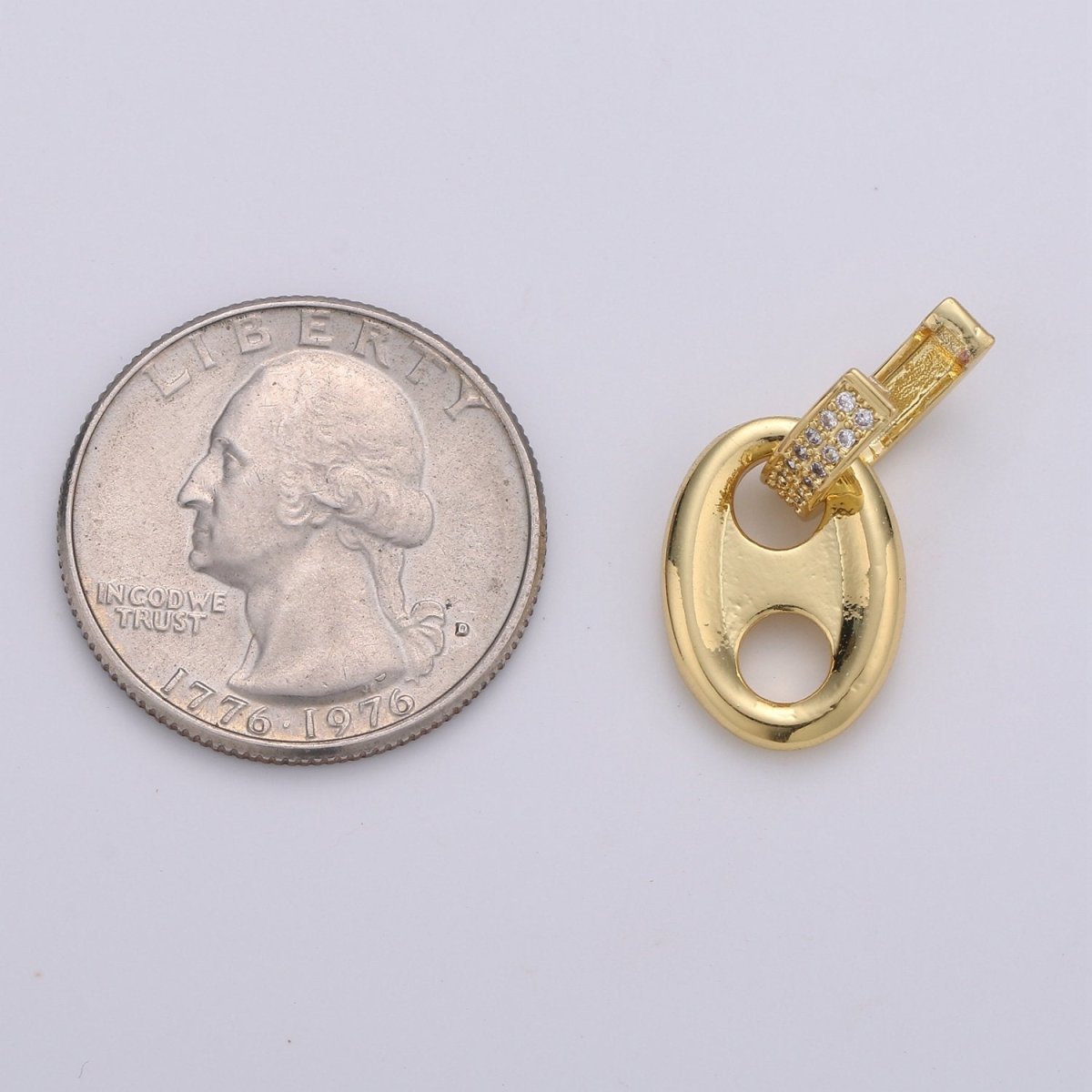 24k Gold Filled Soda Tab Charm for Necklace Pendant Beer Tab Can Tab Jewelry Making Supply J-002 J-003