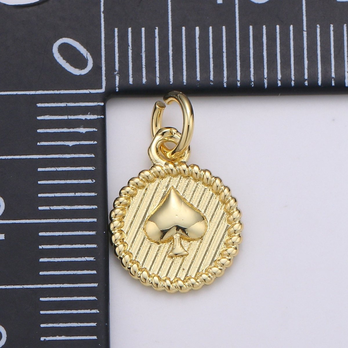24K Gold Filled Spade Coin Charm D-910