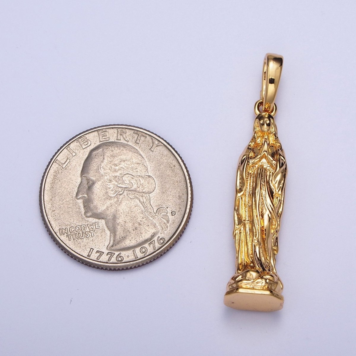 24K Gold Filled Virgin Mary Pendant Lady Guadalupe For Jewelry Necklace Making X-441