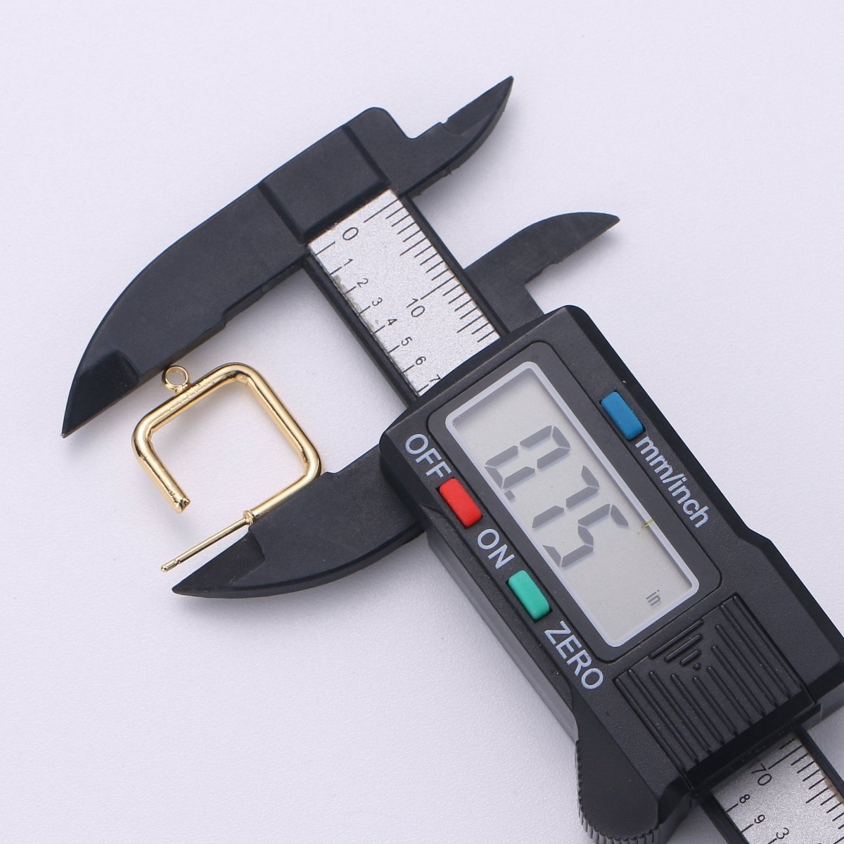 2pcs Open Ear Hoop Square Earring Hoop Findings for Necklace Jewelry Making in 18k Gold Filled K-039