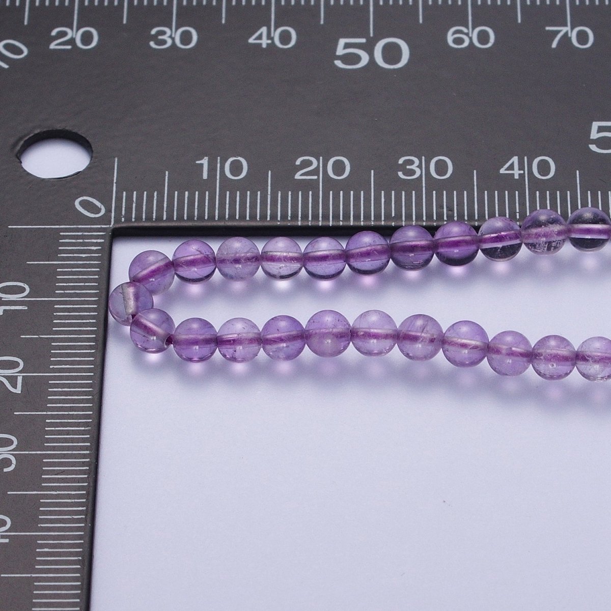 4mm Round Light / Dark Purple Amethyst Gemstone 16.5 Inch Choker Necklace | WA-1184 WA-1193 Clearance Pricing