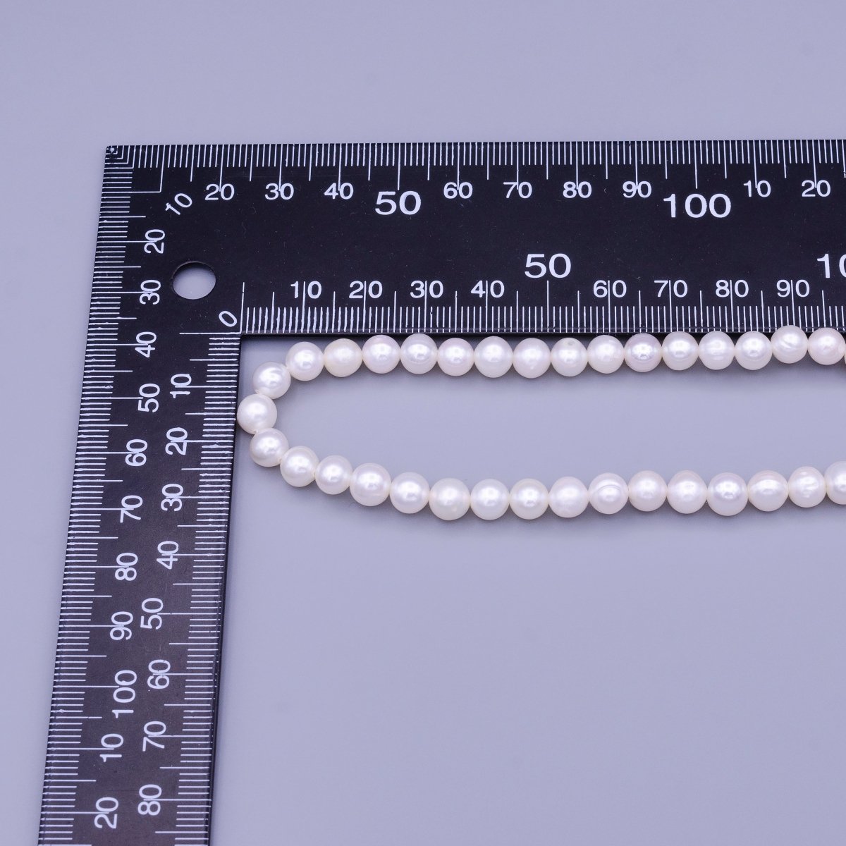 6.5mm Freshwater Pearl Round 60 Pieces/Strand Jewelry Making Findings Supply | WA-1667