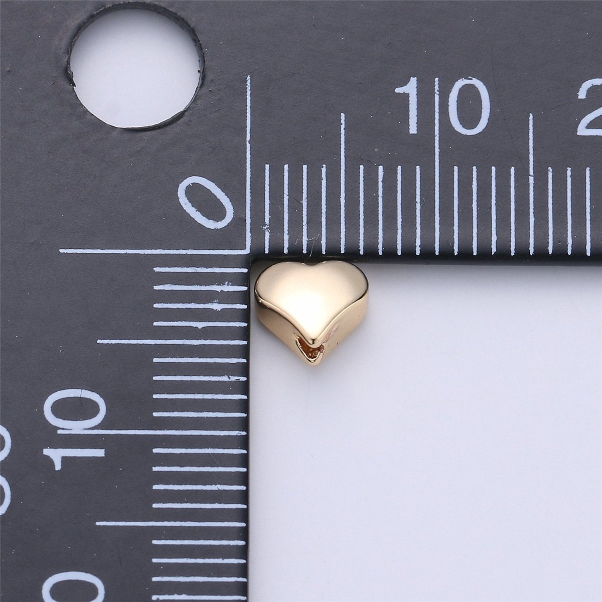 6mm Dainty Heart Bead Charm for Bracelet Necklace Charm in 14k gold filled, B-226