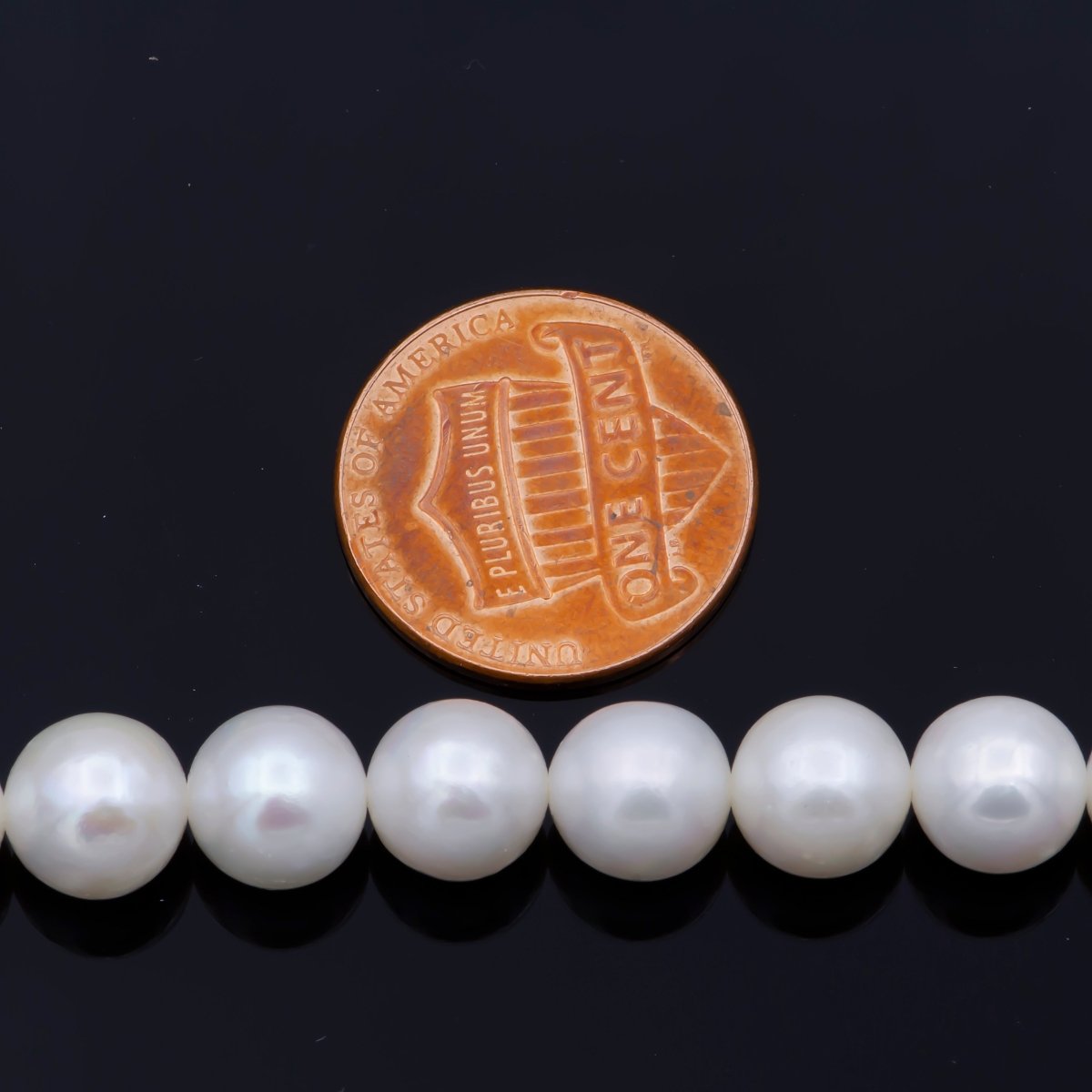 8mm - 9mm AAA Round Natural Freshwater White Pearl Strand Jewelry Making | WA-083 Clearance Pricing