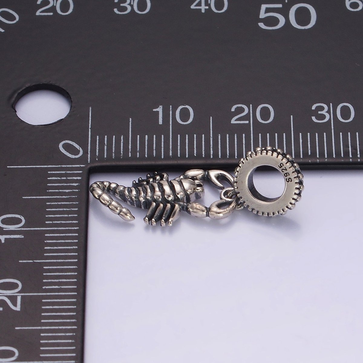 925 Sterling Silver Scorpion Scorpio Zodiac Charm Animal Pendant SL-479