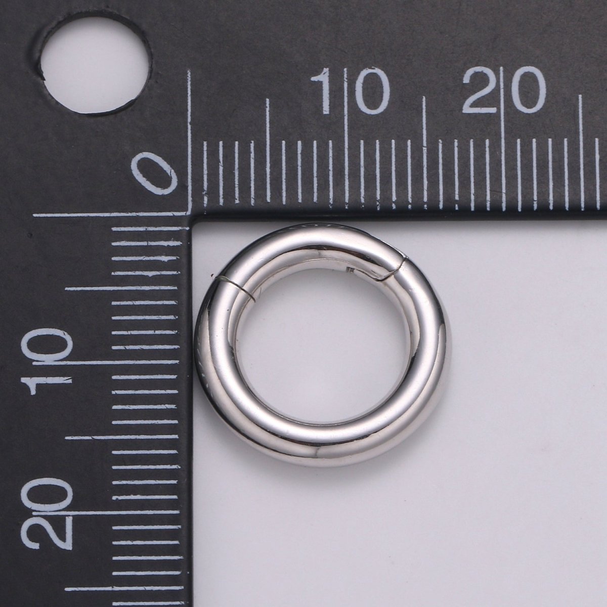 925 Sterling Silver Spring Gate Ring, 16 mm Push Gate ring, Charm Holder Clasp for Connector, Wristlet Holder SL-227